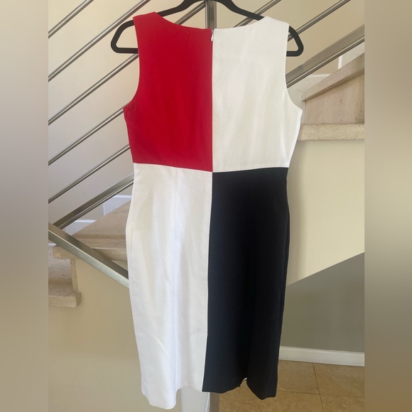 VINTAGE 90’s Colorblock Red, White, and Black DRESS - Picture 2 of 10